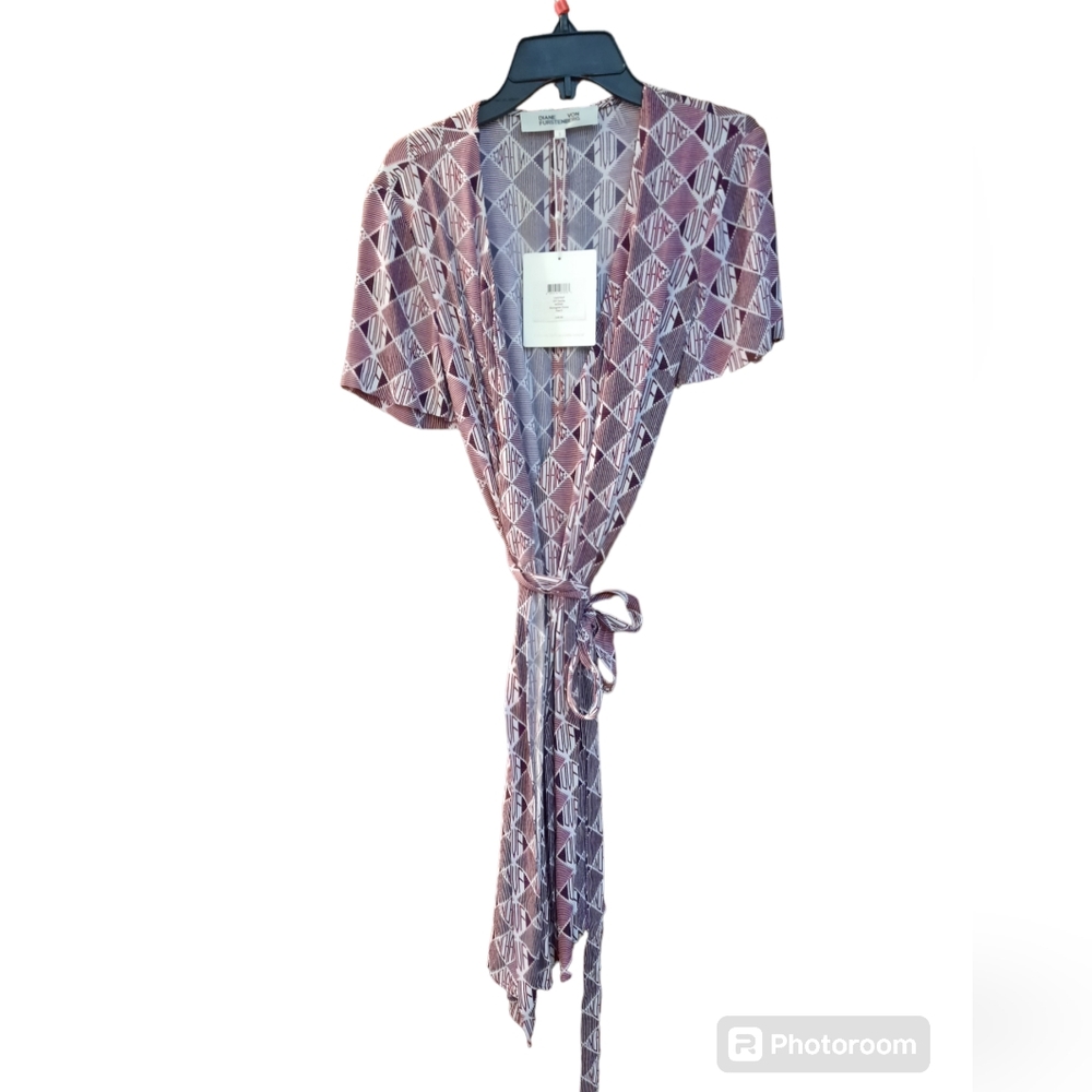 NWT DVF Savilla crepe mini wrap dress